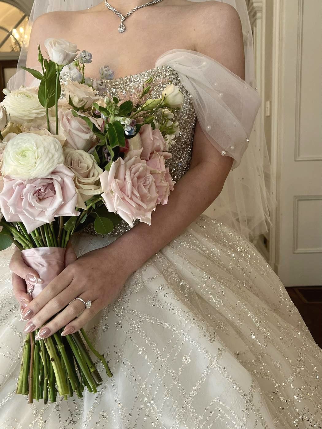 Bridal bouquet detail